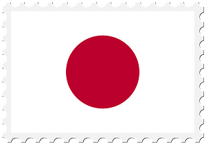 Stamp Japan Flag