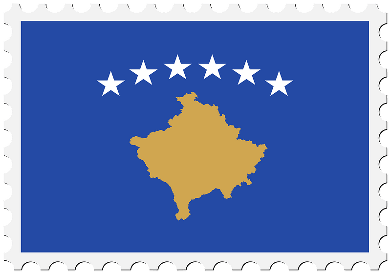 Stamp Kosovo Flag