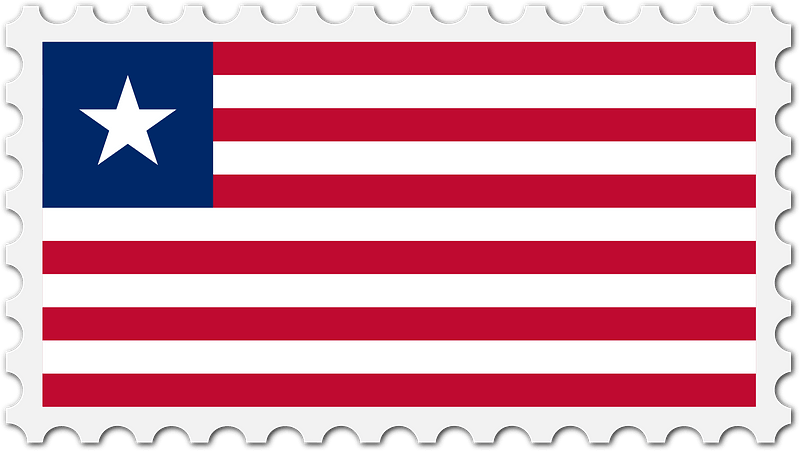 Stamp Liberia Flag