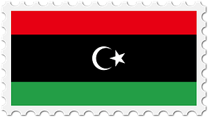 Stamp Libya Flag