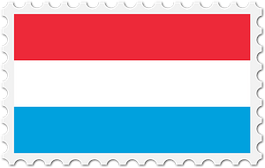 Stamp Luxembourg Flag