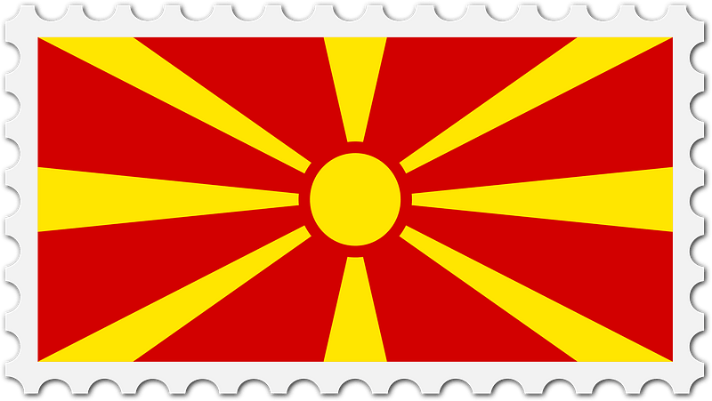 Stamp Macedonia Flag