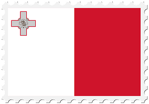 Stamp Malta Flag