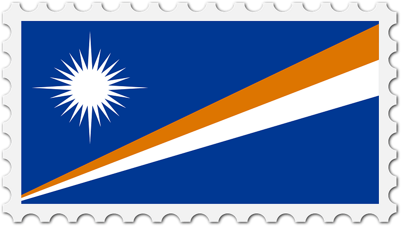 Stamp Marshall Islands Flag