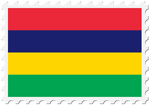Stamp Mauritius Flag