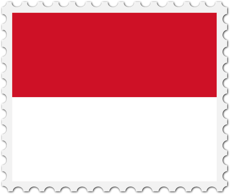Stamp Monaco Flag