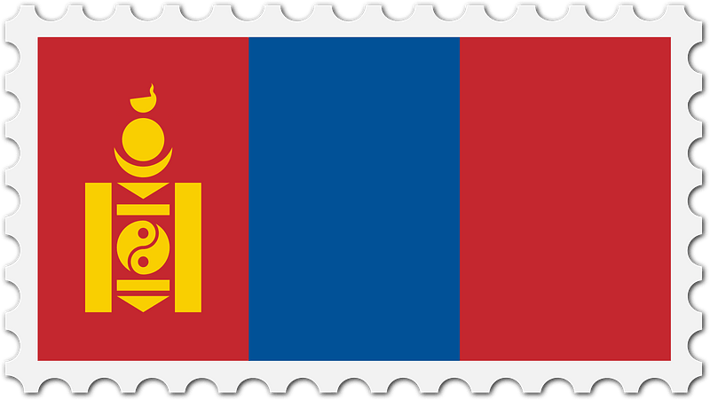 Stamp Mongolia Flag