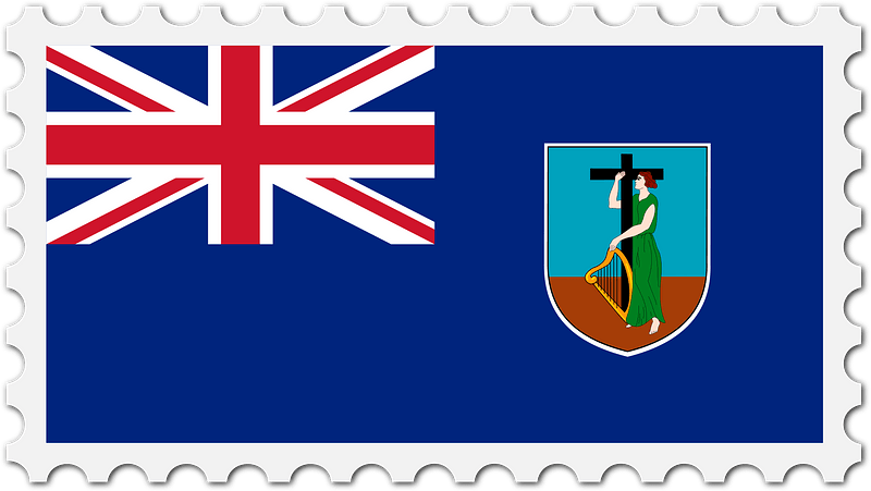Stamp Montserrat Flag