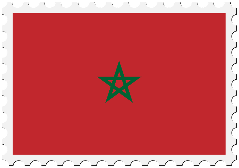Stamp Morocco Flag