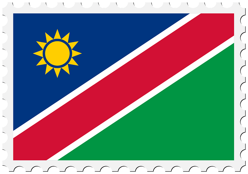 Stamp Namibia Flag