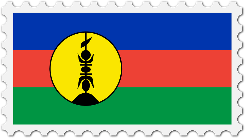 Stamp New Caledonia Flag