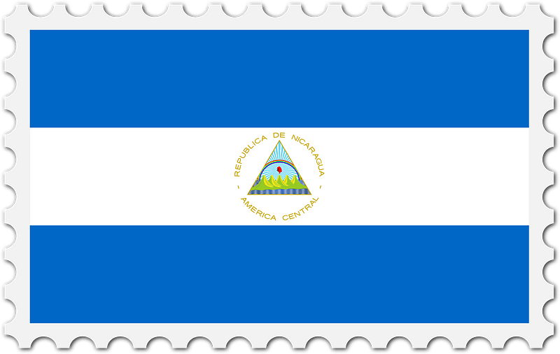 Stamp Nicaragua Flag