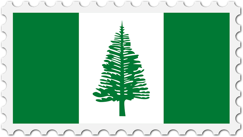 Stamp Norfolk Islands Flag