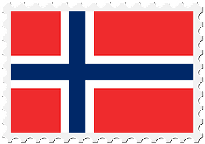 Stamp Norway Flag