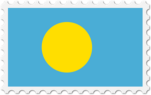 Stamp Palau Flag