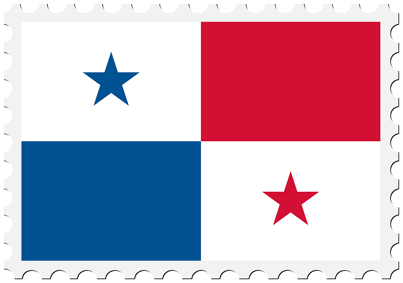 Stamp Panama Flag