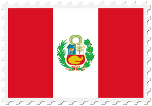 Stamp Peru Flag