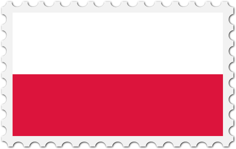 Stamp Poland Flag