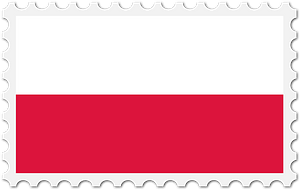 Stamp Poland Flag