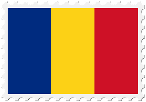 Stamp Romania Flag