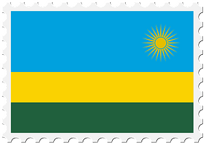 Stamp Rwanda Flag