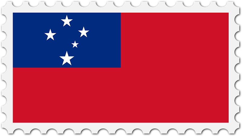 Stamp Samoa Flag