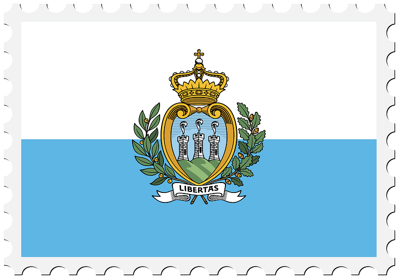 Stamp San Marino Flag