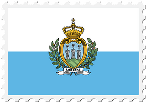 Stamp San Marino Flag
