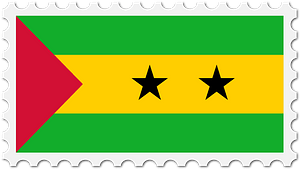 Stamp Sao Tome Principe Flag