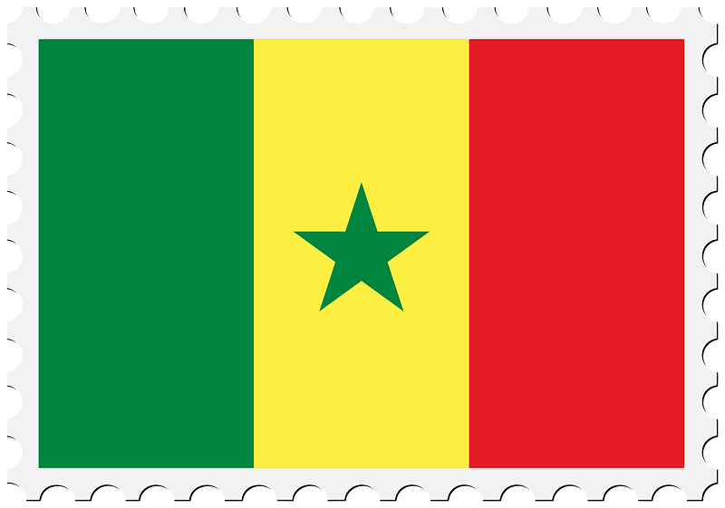 Stamp Senegal Flag