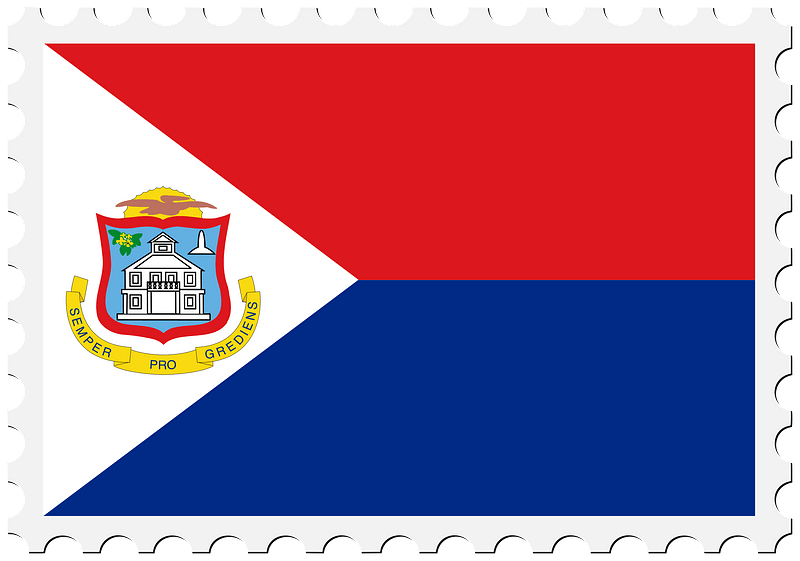 Stamp Sint Maarten Flag