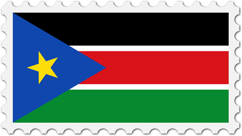 Stamp South Sudan Flag