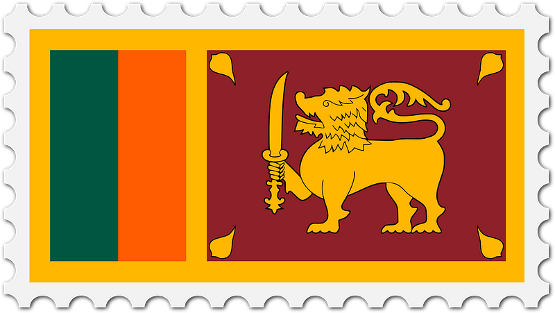 Stamp Sri Lanka Flag