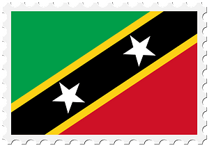 Stamp St Kitts Nevis Flag