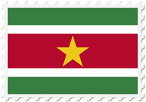 Stamp Suriname Flag