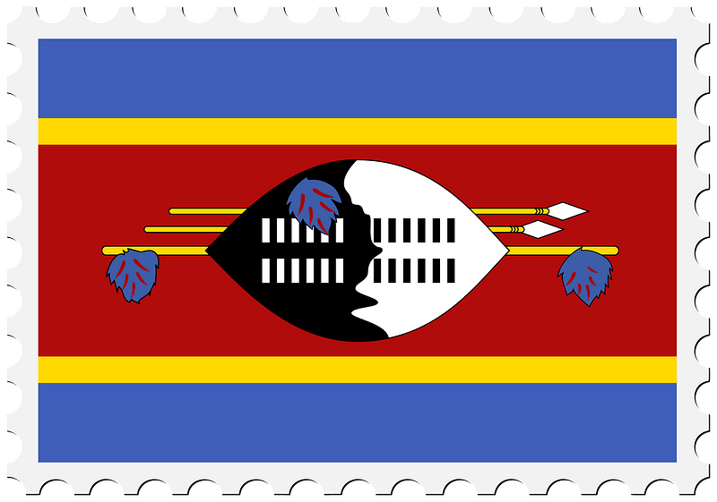 Stamp Swaziland Flag
