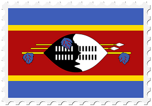 Stamp Swaziland Flag