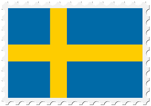 Stamp Sweden Flag