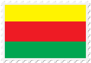 Stamp Syrian Kurdistan Flag