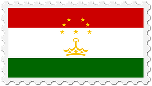Stamp Tajikistan Flag