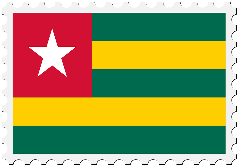 Stamp Togo Flag