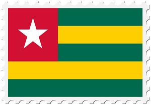 Stamp Togo Flag