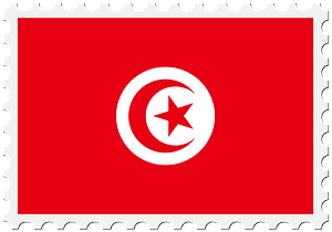 Stamp Tunisia Flag