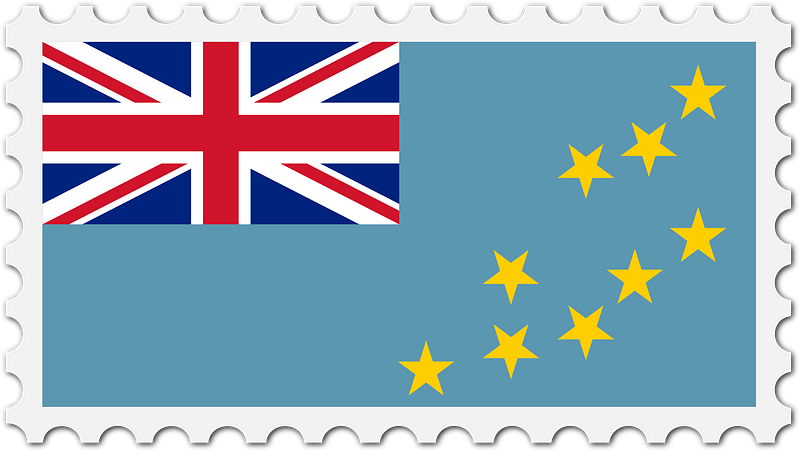 Stamp Tuvalu Flag
