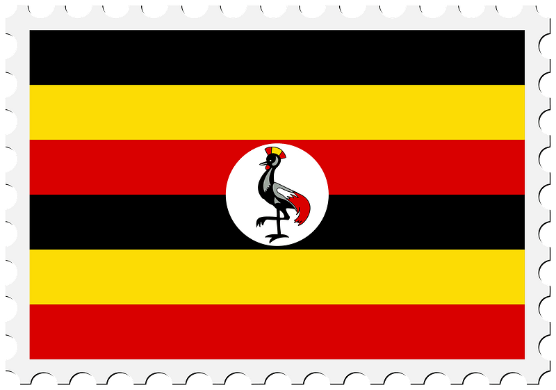 Stamp Uganda Flag
