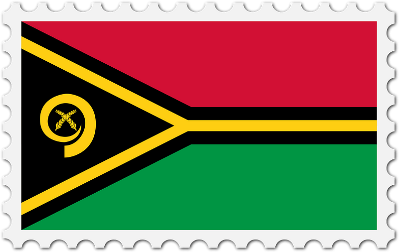 Stamp Vanuatu Flag