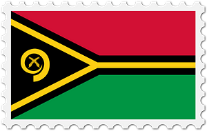 Stamp Vanuatu Flag