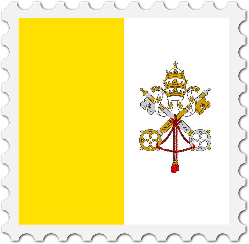 Stamp Vatican City Flag