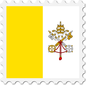 Stamp Vatican City Flag