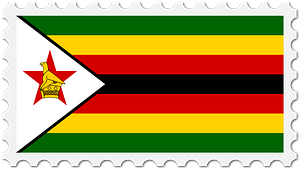 Stamp Zimbabwe Flag